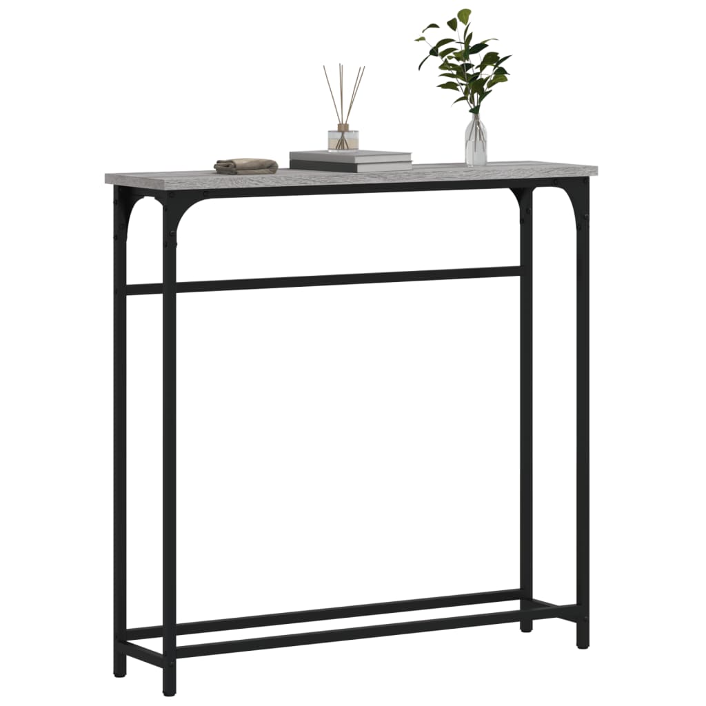 vidaXL Console Table Grey Sonoma 75x19,5x75 cm Engineered Wood