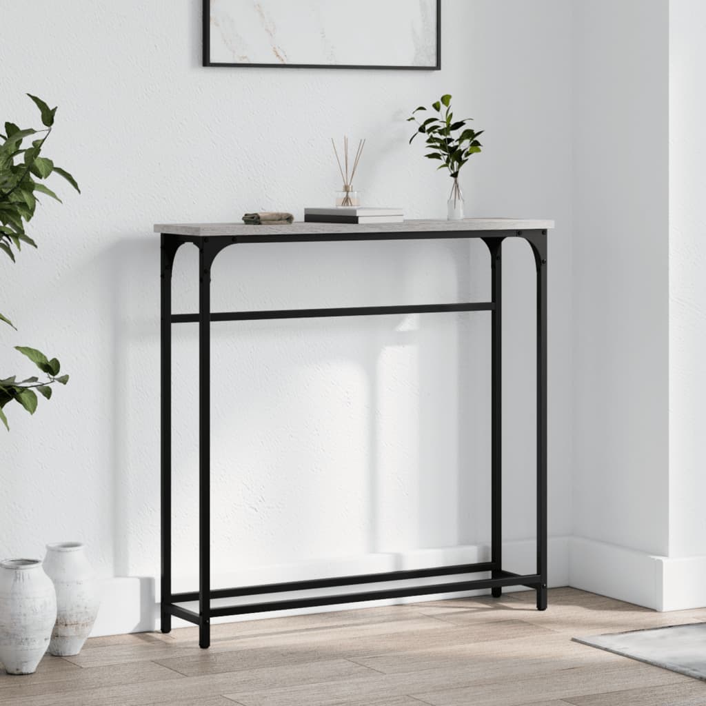 vidaXL Console Table Grey Sonoma 75x19,5x75 cm Engineered Wood