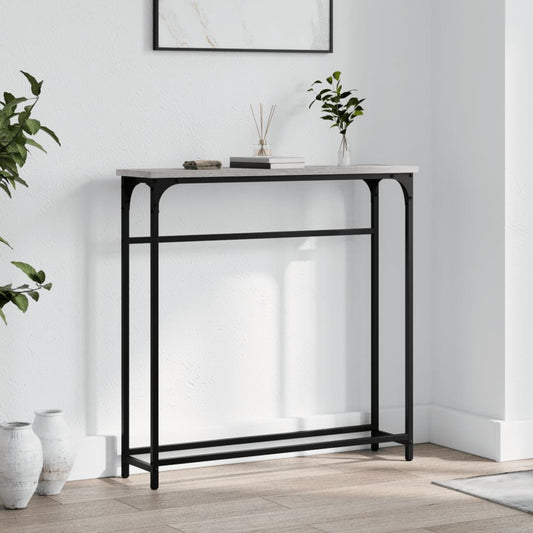vidaXL Console Table Grey Sonoma 75x19,5x75 cm Engineered Wood