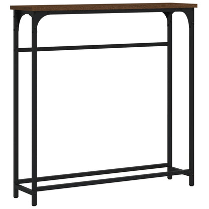 vidaXL Console Table Brown Oak 75x19.5x75 cm Engineered Wood