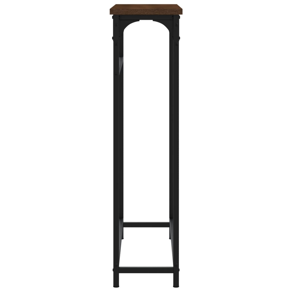 vidaXL Console Table Brown Oak 75x19.5x75 cm Engineered Wood