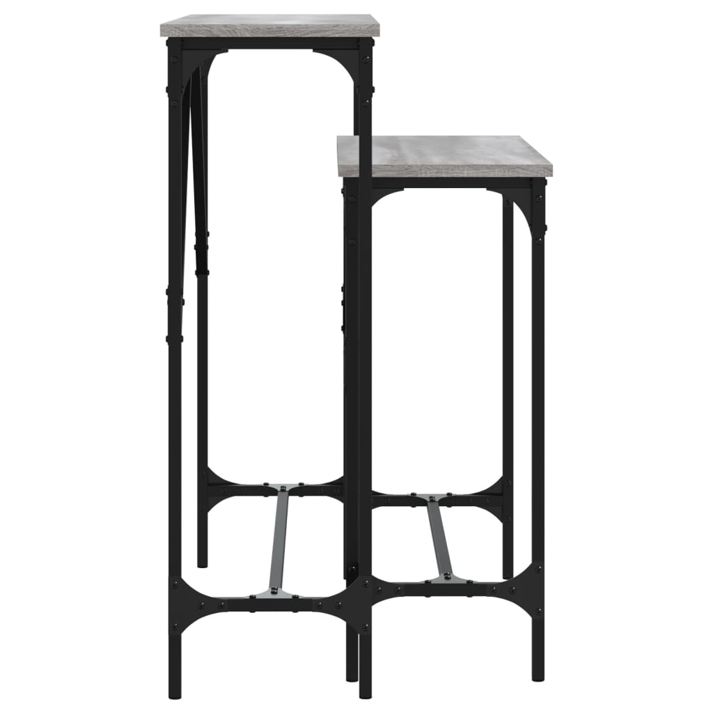 vidaXL Console Tables 2 pcs Grey Sonoma Engineered Wood