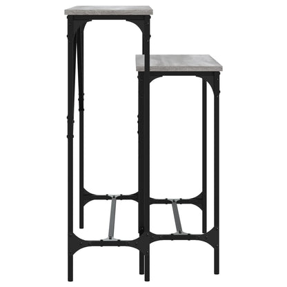 vidaXL Console Tables 2 pcs Grey Sonoma Engineered Wood