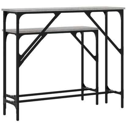 vidaXL Console Tables 2 pcs Grey Sonoma Engineered Wood