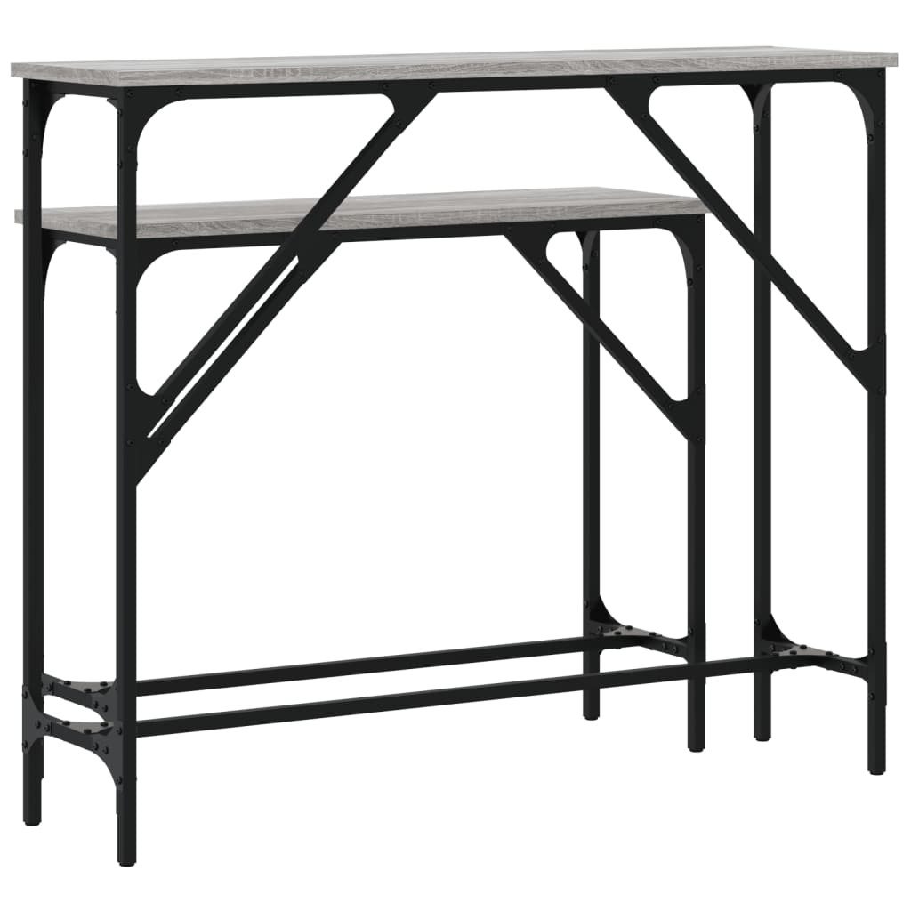 vidaXL Console Tables 2 pcs Grey Sonoma Engineered Wood