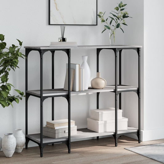vidaXL Console Table Grey Sonoma 102x35x90 cm Engineered Wood