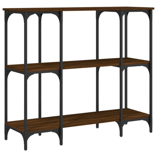 vidaXL Console Table Brown Oak 102x35x90 cm Engineered Wood