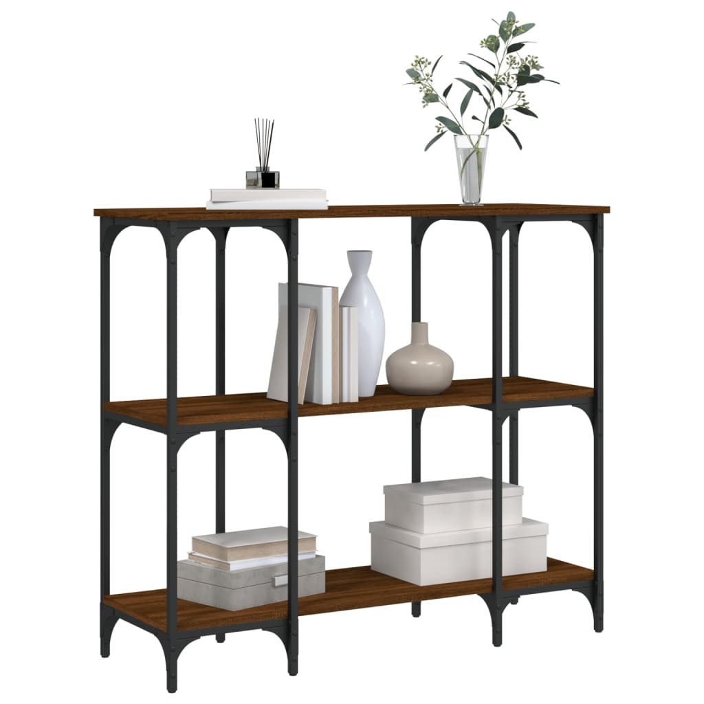 vidaXL Console Table Brown Oak 102x35x90 cm Engineered Wood