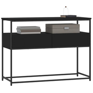 vidaXL Console Table Black 100x40x75 cm Engineered Wood