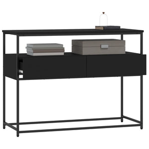 vidaXL Console Table Black 100x40x75 cm Engineered Wood