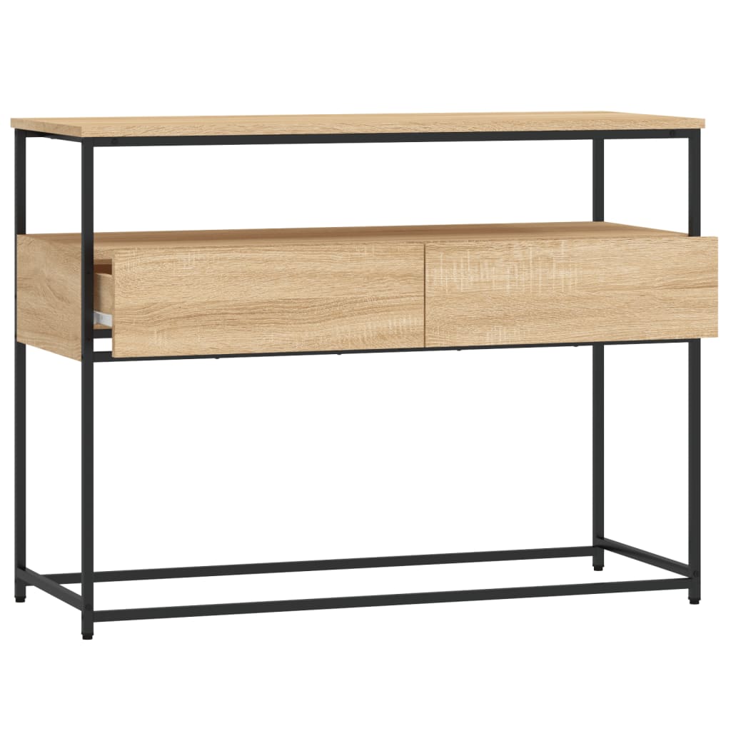 vidaXL Console Table Sonoma Oak 100x40x75 cm Engineered Wood
