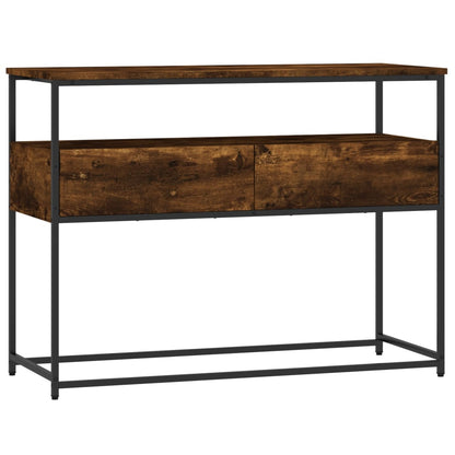 vidaXL Console Table Smoked Oak 100x40x75 cm Engineered Wood