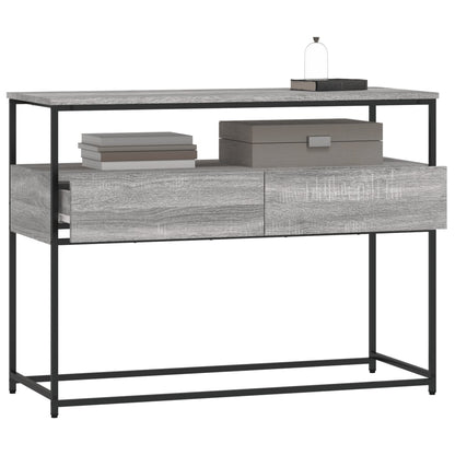 vidaXL Console Table Grey Sonoma 100x40x75 cm Engineered Wood
