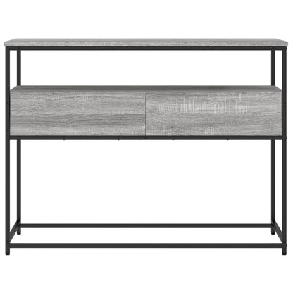 vidaXL Console Table Grey Sonoma 100x40x75 cm Engineered Wood