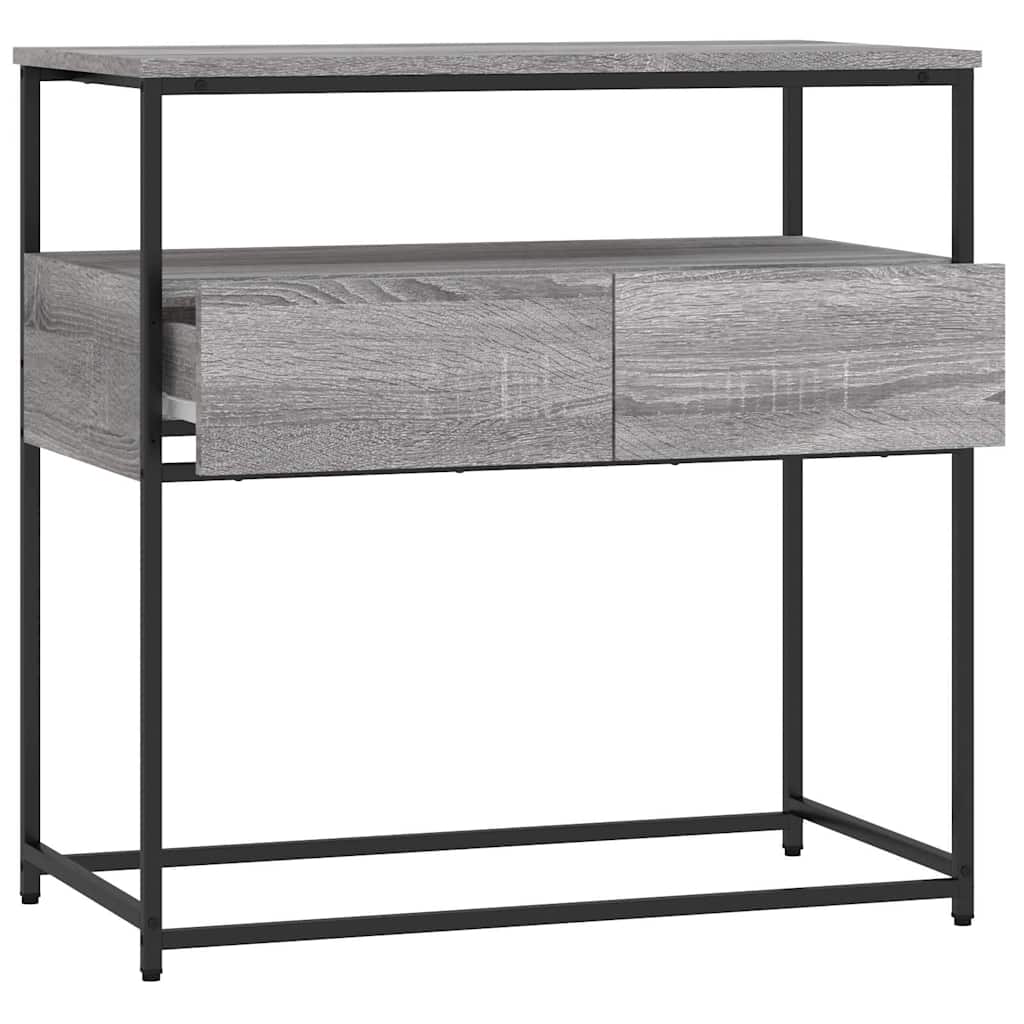 vidaXL Console Table Grey Sonoma 75x40x75 cm Engineered Wood