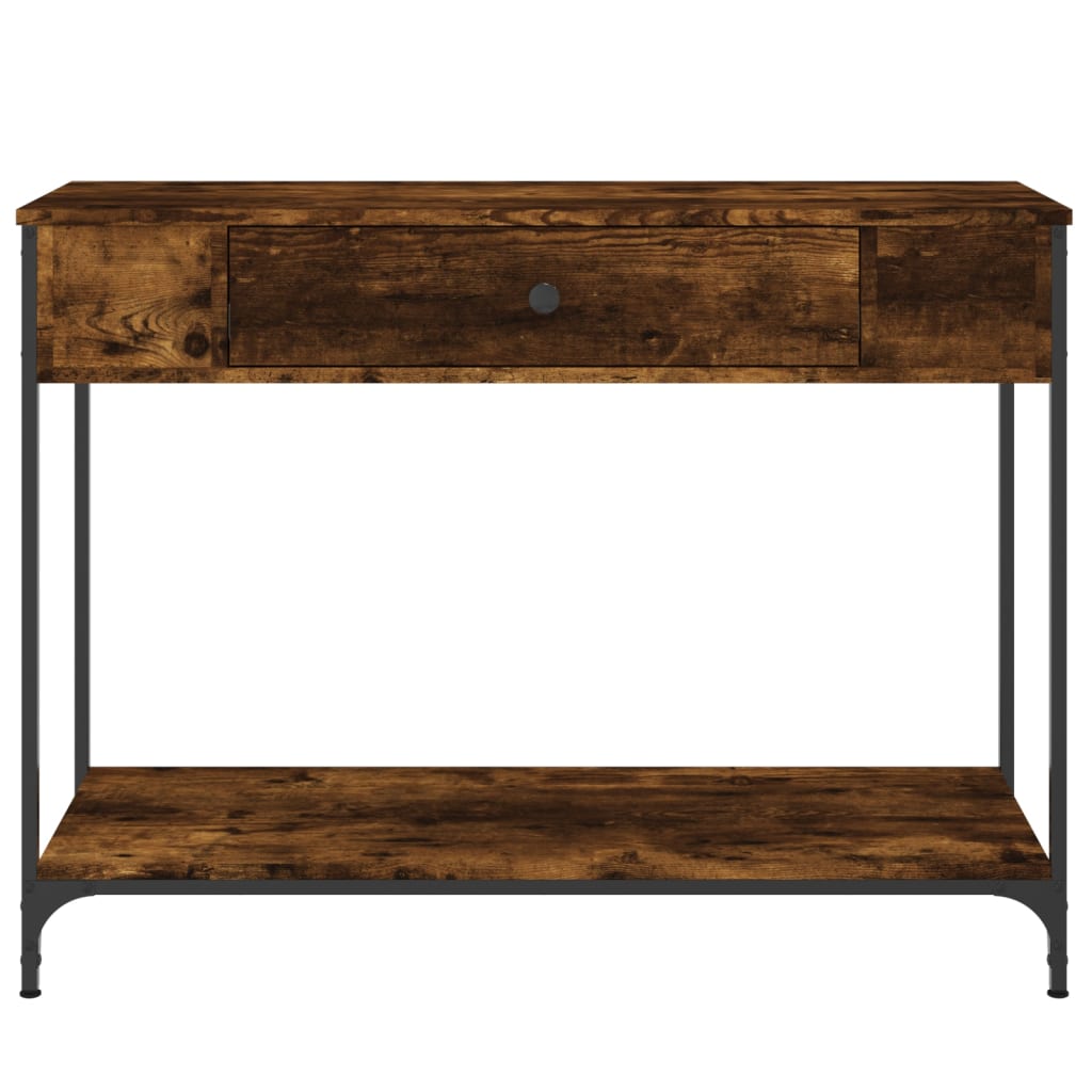 vidaXL Console Table Smoked Oak 100x34,5x75 cm Engineered Wood
