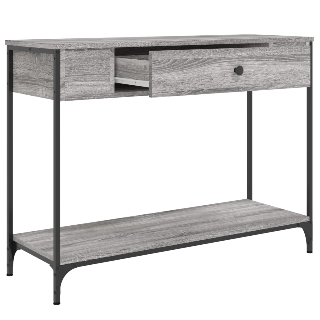 vidaXL Console Table Grey Sonoma 100x34,5x75 cm Engineered Wood