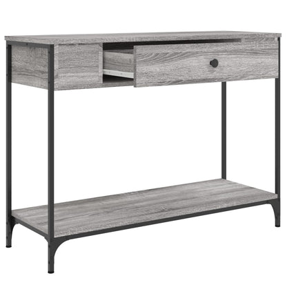 vidaXL Console Table Grey Sonoma 100x34,5x75 cm Engineered Wood