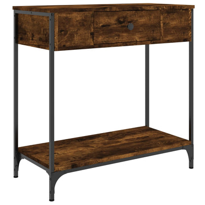vidaXL Console Table Smoked Oak 75x34,5x75 cm Engineered Wood