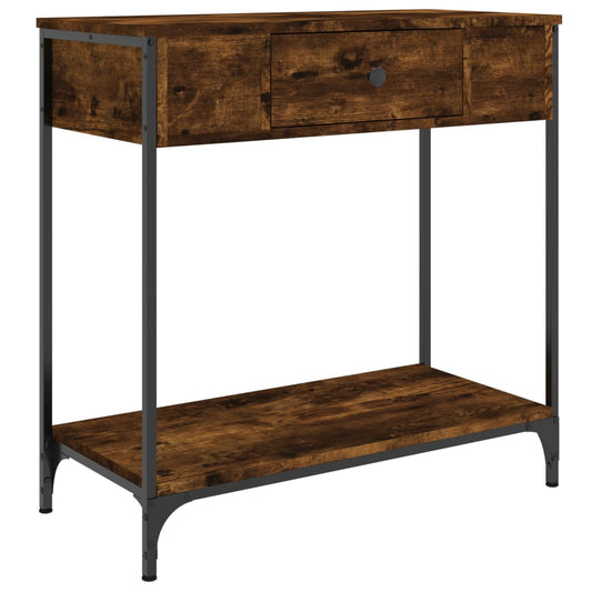 vidaXL Console Table Smoked Oak 75x34,5x75 cm Engineered Wood