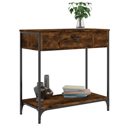 vidaXL Console Table Smoked Oak 75x34,5x75 cm Engineered Wood