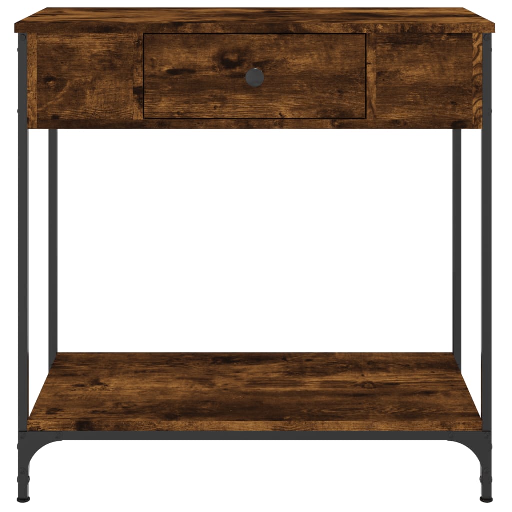 vidaXL Console Table Smoked Oak 75x34,5x75 cm Engineered Wood