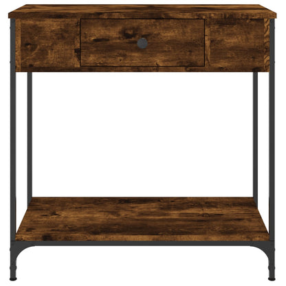 vidaXL Console Table Smoked Oak 75x34,5x75 cm Engineered Wood