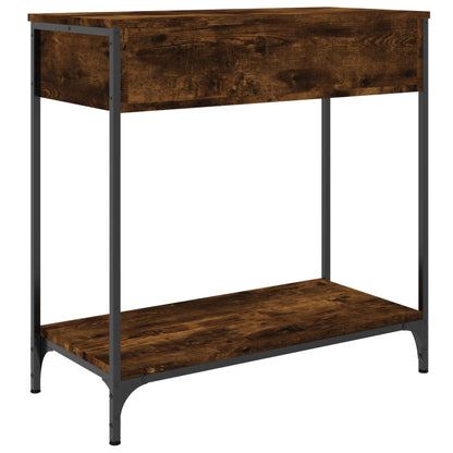 vidaXL Console Table Smoked Oak 75x34,5x75 cm Engineered Wood