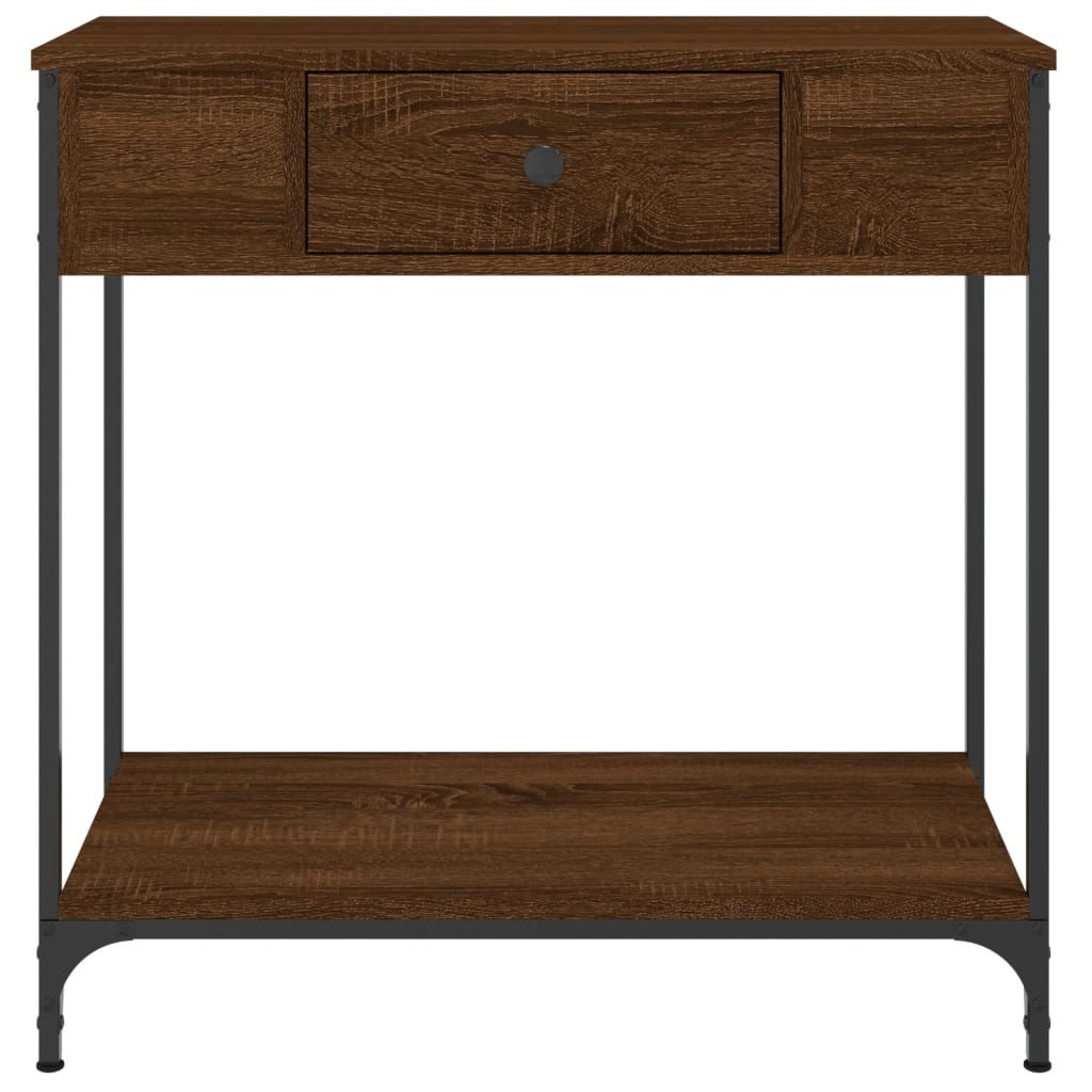 vidaXL Console Table Brown Oak 75x34.5x75 cm Engineered Wood