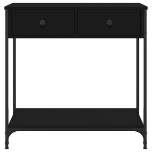 vidaXL Console Table Black 75x34.5x75 cm Engineered Wood