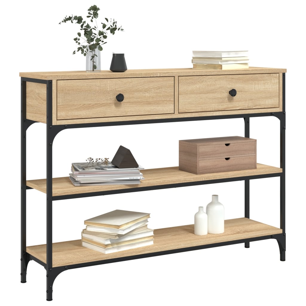 vidaXL Console Table Sonoma Oak 100x25x75 cm Engineered Wood