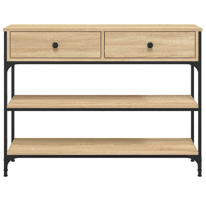 vidaXL Console Table Sonoma Oak 100x25x75 cm Engineered Wood