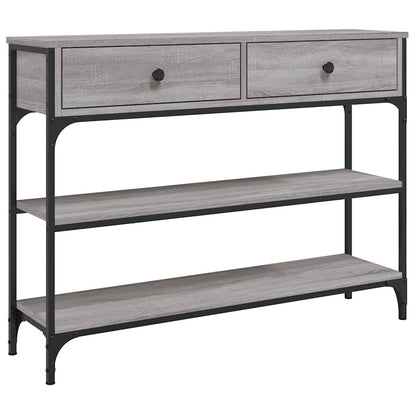 vidaXL Console Table Grey Sonoma 100x25x75 cm Engineered Wood