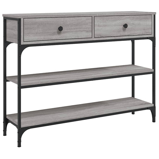 vidaXL Console Table Grey Sonoma 100x25x75 cm Engineered Wood