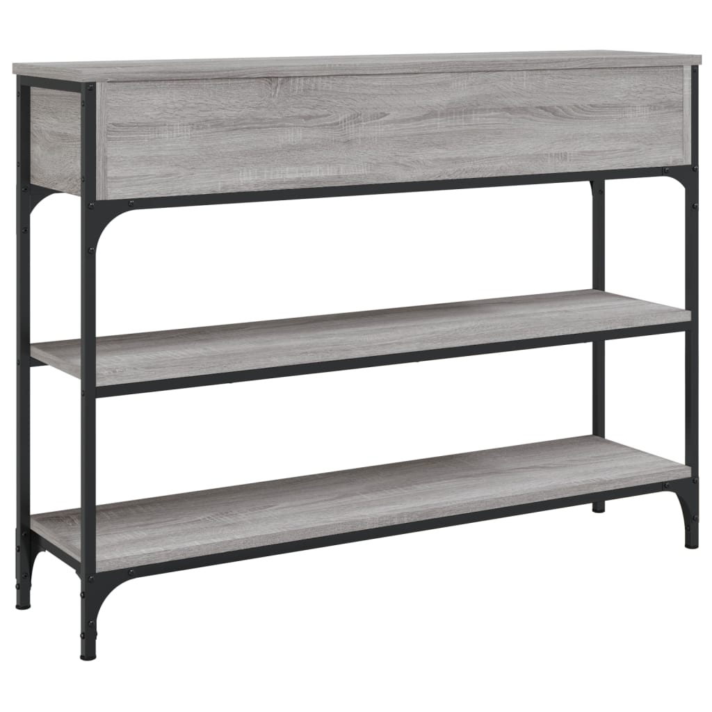 vidaXL Console Table Grey Sonoma 100x25x75 cm Engineered Wood