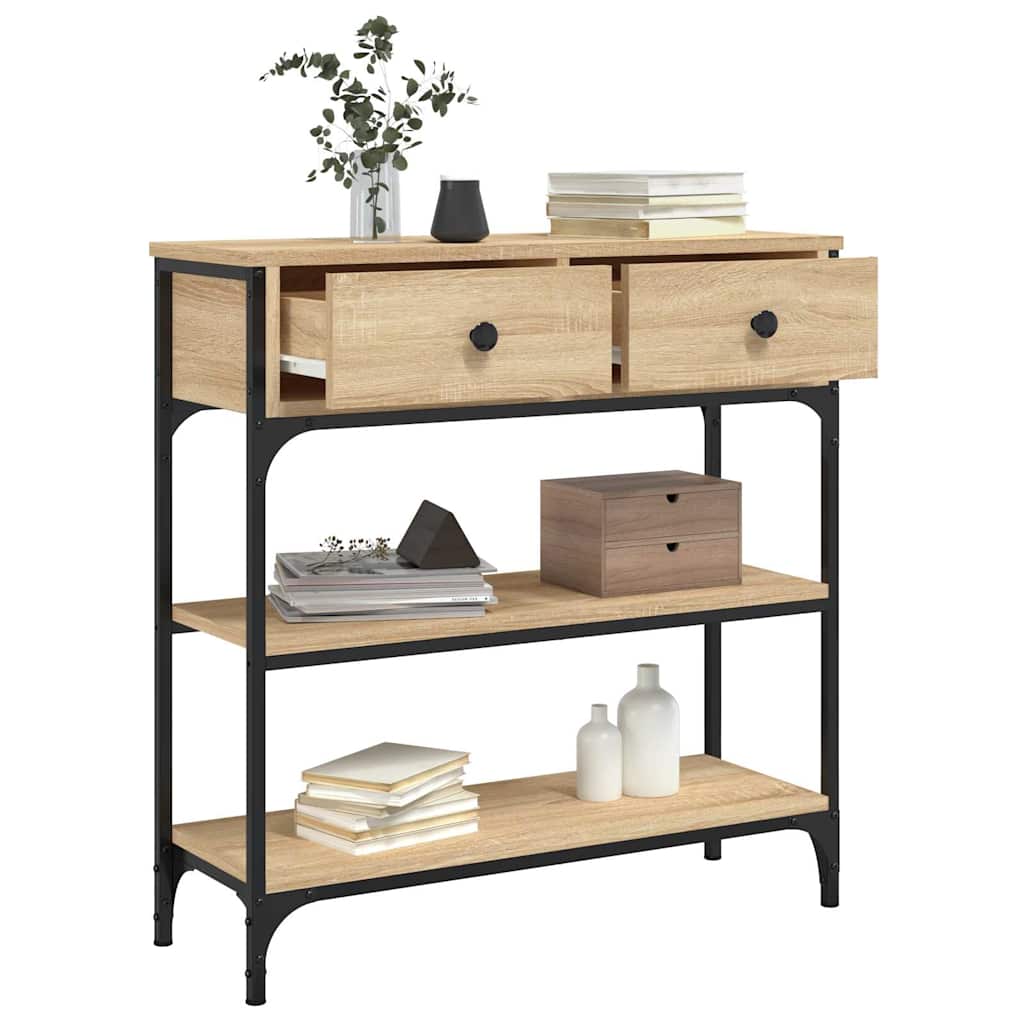 vidaXL Console Table Sonoma Oak 72,5x25x75 cm Engineered Wood