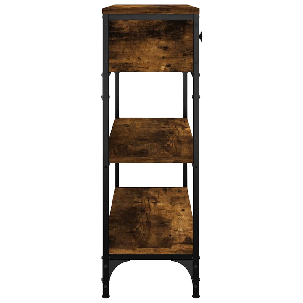 vidaXL Console Table Smoked Oak 72,5x25x75 cm Engineered Wood