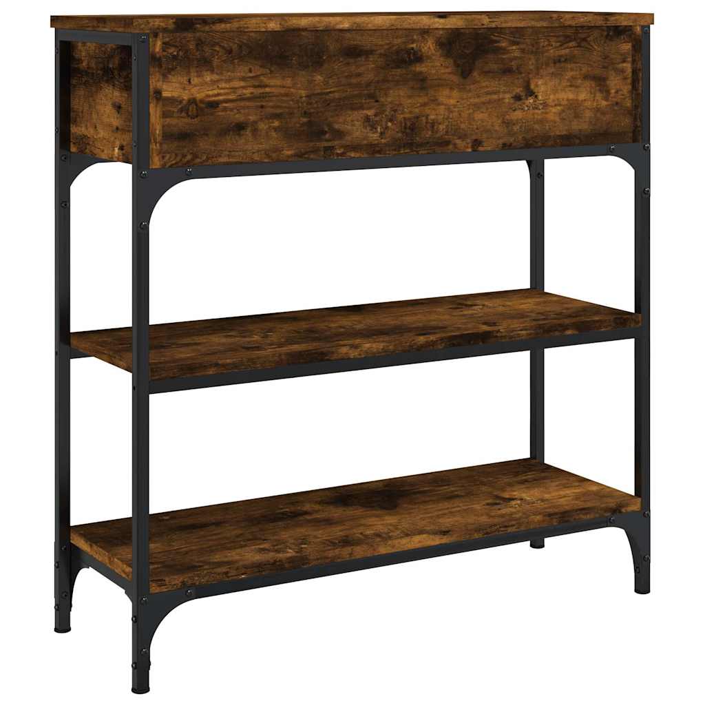 vidaXL Console Table Smoked Oak 72,5x25x75 cm Engineered Wood