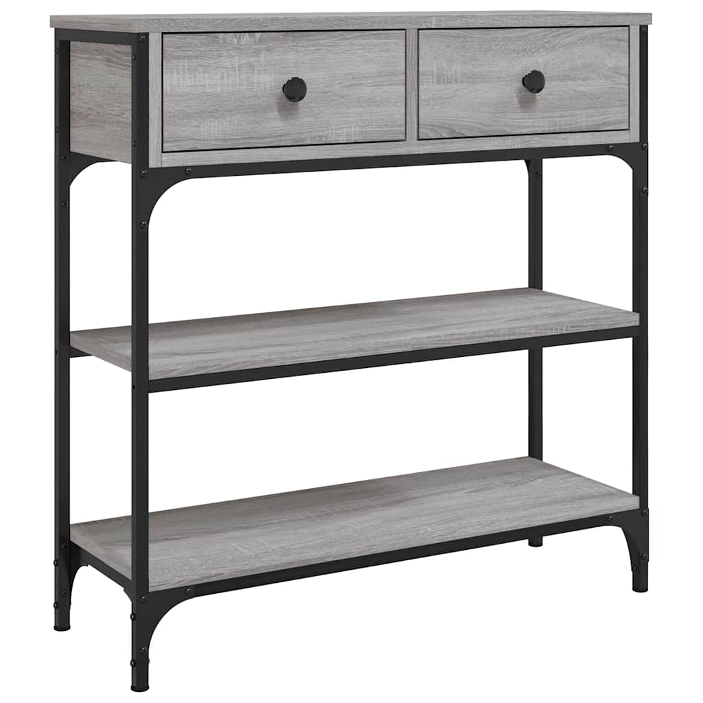 vidaXL Console Table Grey Sonoma 72,5x25x75 cm Engineered Wood