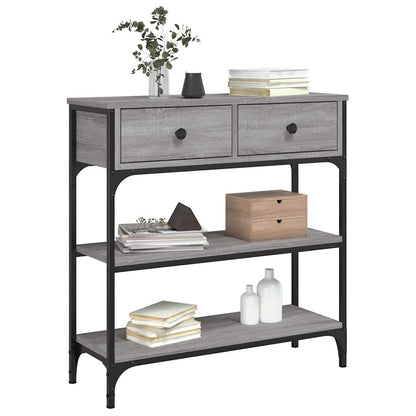 vidaXL Console Table Grey Sonoma 72,5x25x75 cm Engineered Wood