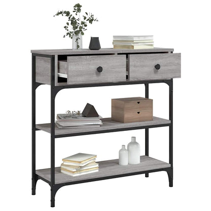 vidaXL Console Table Grey Sonoma 72,5x25x75 cm Engineered Wood