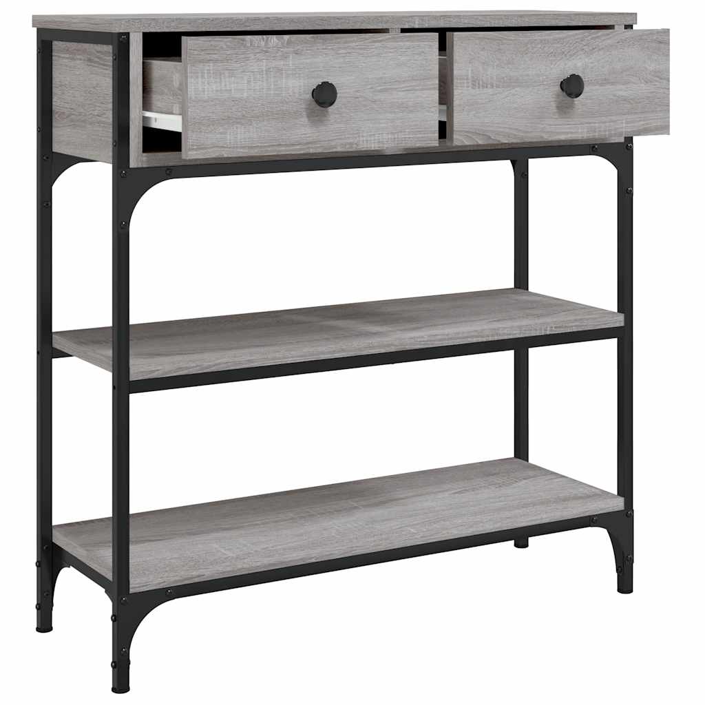 vidaXL Console Table Grey Sonoma 72,5x25x75 cm Engineered Wood
