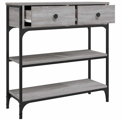 vidaXL Console Table Grey Sonoma 72,5x25x75 cm Engineered Wood