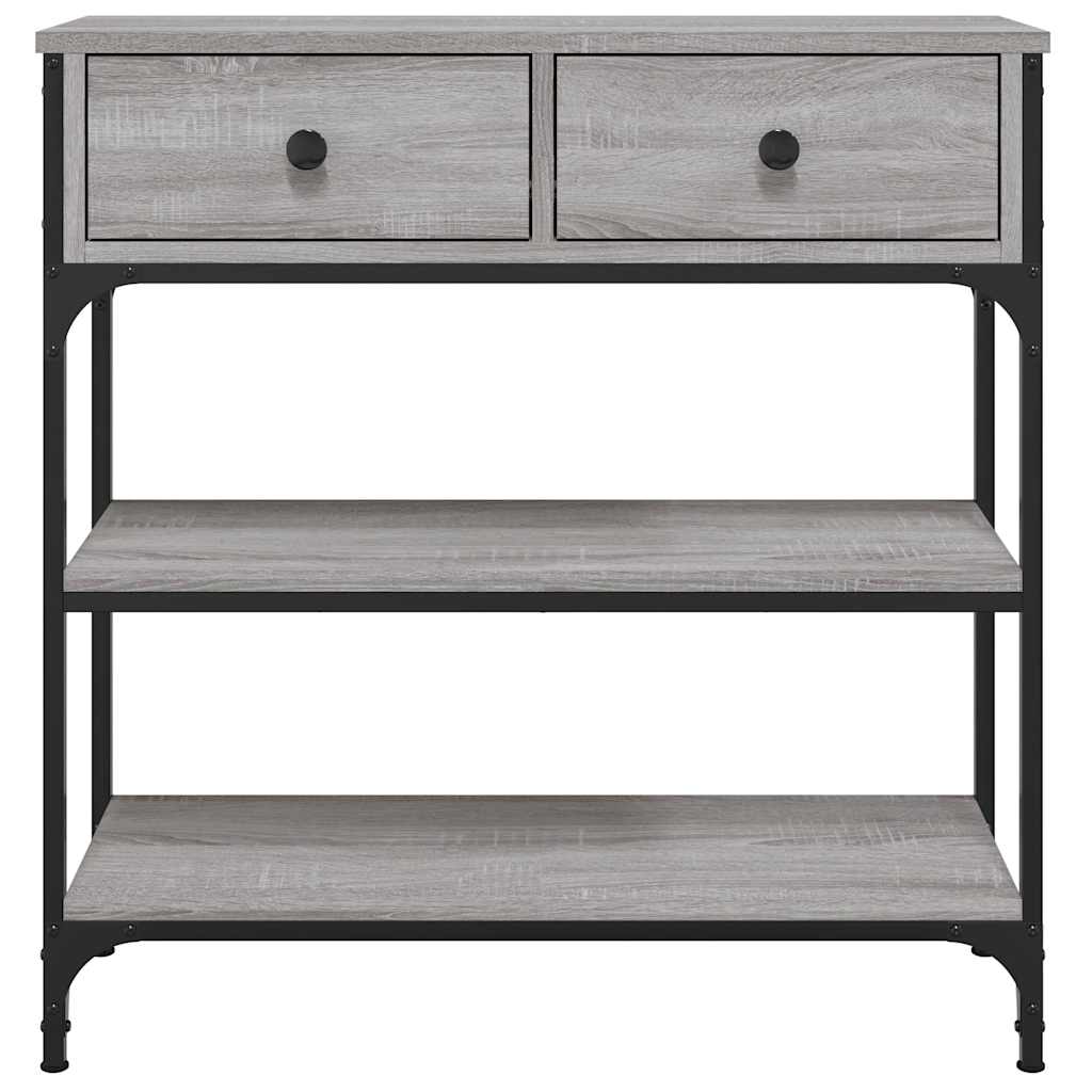 vidaXL Console Table Grey Sonoma 72,5x25x75 cm Engineered Wood