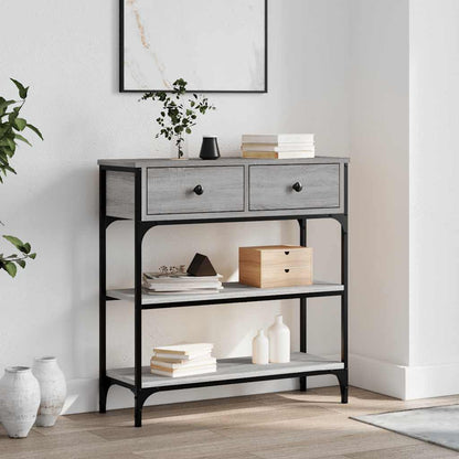 vidaXL Console Table Grey Sonoma 72,5x25x75 cm Engineered Wood