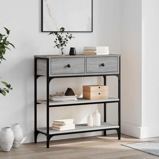 vidaXL Console Table Grey Sonoma 72,5x25x75 cm Engineered Wood