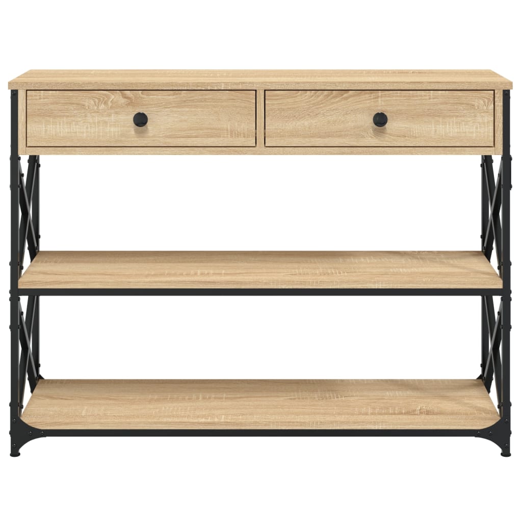 vidaXL Console Table Sonoma Oak 100x28x75 cm Engineered Wood