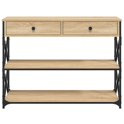 vidaXL Console Table Sonoma Oak 100x28x75 cm Engineered Wood