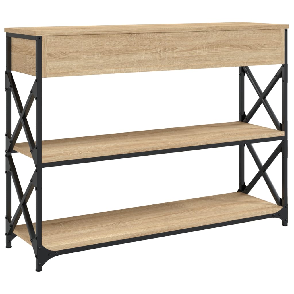 vidaXL Console Table Sonoma Oak 100x28x75 cm Engineered Wood