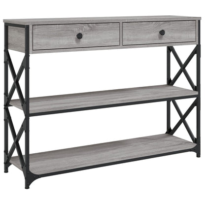 vidaXL Console Table | Grey Sonoma | Engineered wood | 100x28x75 cm